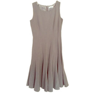 Sleeveless Pleated Calvin Klein Grey Dress
